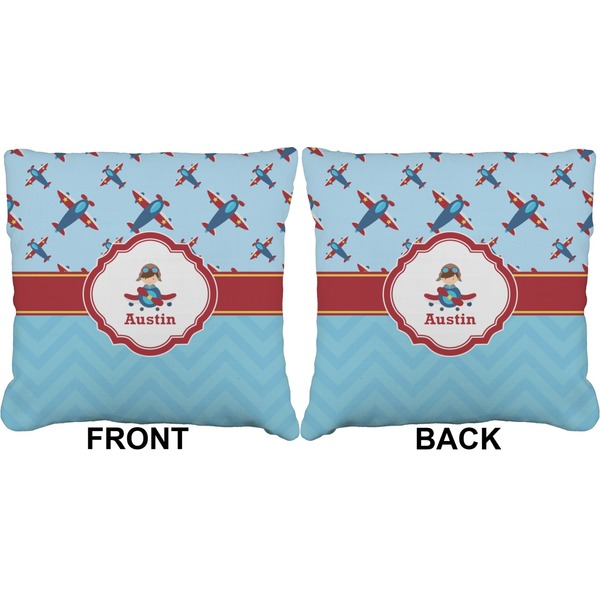 Airplane Theme Burlap Pillow Approval