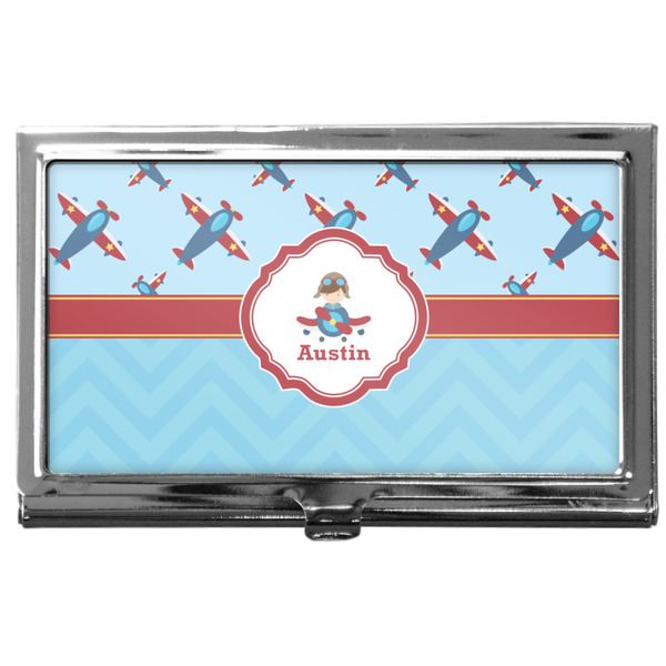 Custom Airplane Theme Business Card Case
