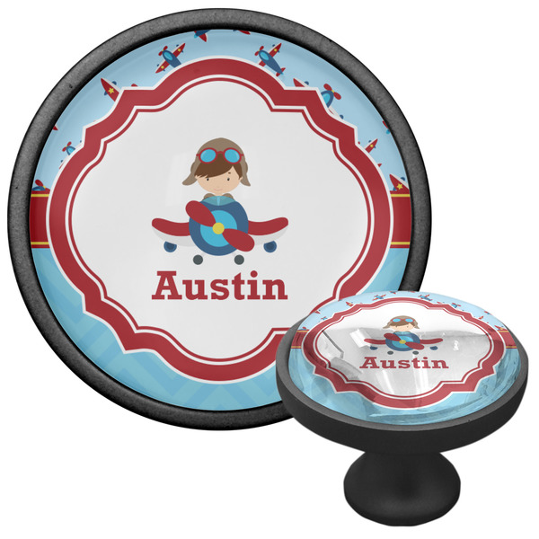 Airplane Theme Cabinet Knob - Black - Multi Angle