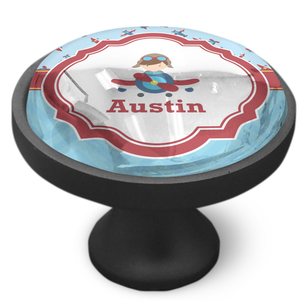 Airplane Theme Cabinet Knob - Black - Side