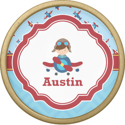 Airplane Theme Cabinet Knob - Gold (Personalized)