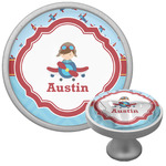 Airplane Theme Cabinet Knob (Silver) (Personalized)