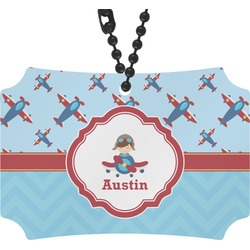 Airplane Theme Rear View Mirror Ornament (Personalized)