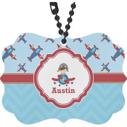 Airplane Theme Rear View Mirror Charm (Personalized)