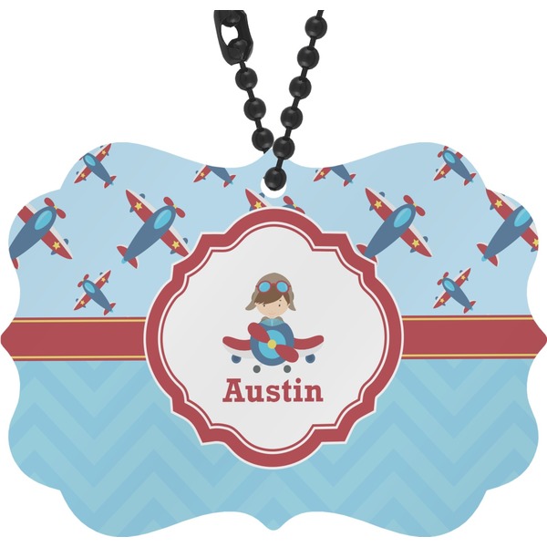 Custom Airplane Theme Rear View Mirror Decor (Personalized)