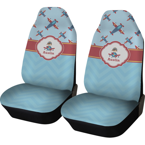 Custom Airplane Theme Car Seat Covers (Set of Two) (Personalized)