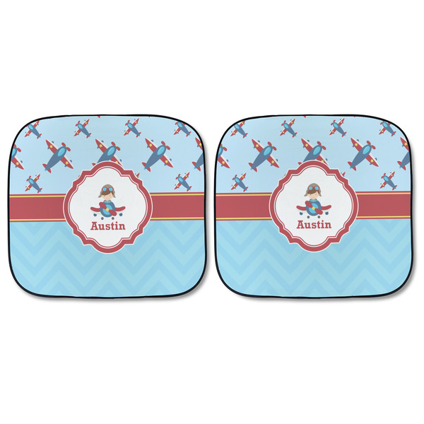 Airplane Theme Car Sun Shades - FRONT