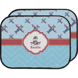 Airplane Theme Car Floor Mats (Back Seat) (Personalized)