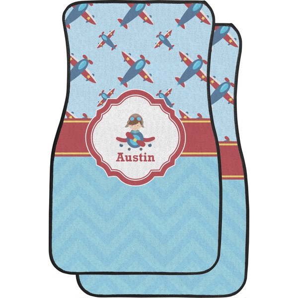 Custom Airplane Theme Car Floor Mats (Personalized)
