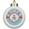 Airplane Theme Ceramic Ball Ornament (Personalized)