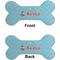 Airplane Theme Ceramic Flat Ornament - Bone Front & Back (APPROVAL)