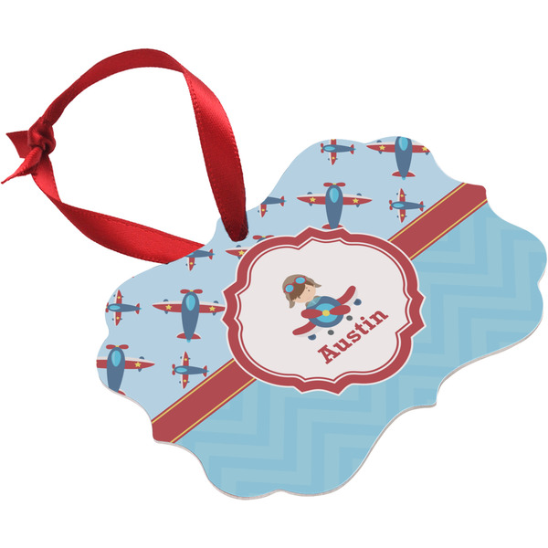Airplane Theme Christmas Ornament