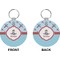 Airplane Theme Circle Keychain (Front + Back)