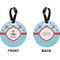 Airplane Theme Circle Luggage Tag (Front + Back)