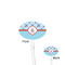 Airplane Theme Clear Plastic 7" Stir Stick - Oval - Front & Back