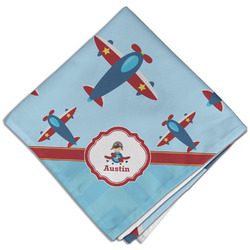 Airplane Theme Cloth Dinner Napkin - Single w/ Name or Text