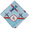 Airplane Theme Cloth Napkins - Personalized Dinner (Folded Four Corners)