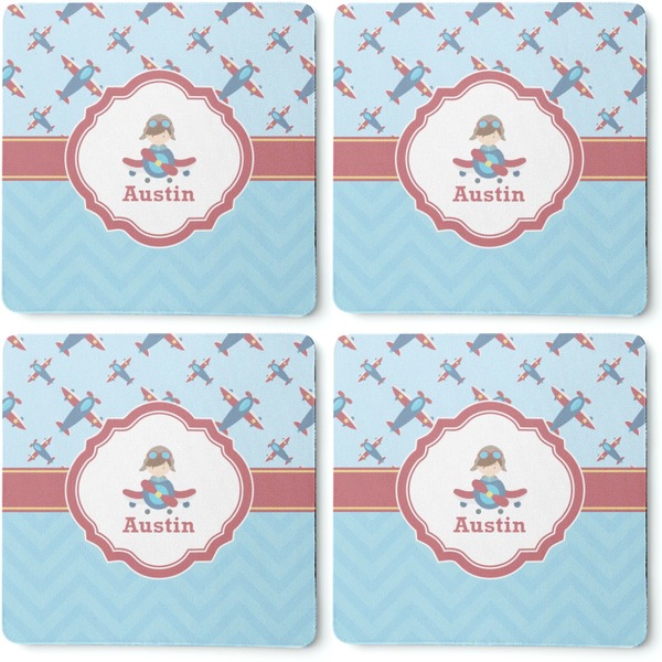 Airplane Theme Coaster Rubber Back - Apvl