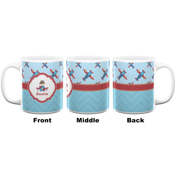 Airplane Theme Coffee Mug - 11 oz - White APPROVAL