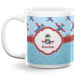 Airplane Theme 20 Oz Coffee Mug - White (Personalized)