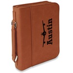 Airplane Theme Leatherette Bible Cover with Handle & Zipper - Small - Single Sided (Personalized)