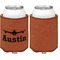 Airplane Theme Cognac Leatherette Can Sleeve - Single Sided Front and Back