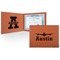 Airplane Theme Cognac Leatherette Diploma / Certificate Holders - Front and Inside - Main