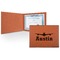 Airplane Theme Cognac Leatherette Diploma / Certificate Holders - Front only - Main