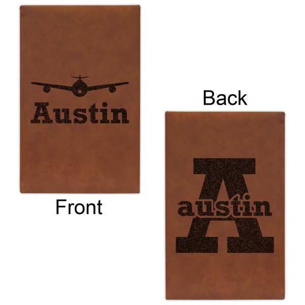 Airplane Theme Cognac Leatherette Journal - Double Sided - Apvl