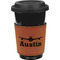 Airplane Theme Leatherette Cup Sleeve - Single Sided (Personalized)