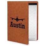 Airplane Theme Leatherette Portfolio with Notepad - Small - Single Sided (Personalized)