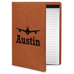 Airplane Theme Leatherette Portfolio with Notepad - Small - Double Sided (Personalized)