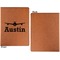 Airplane Theme Cognac Leatherette Portfolios with Notepad - Small - Single Sided- Apvl