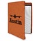 Airplane Theme Leatherette Zipper Portfolio with Notepad (Personalized)