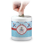 Airplane Theme Coin Bank (Personalized)