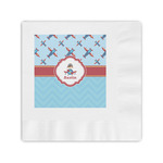 Airplane Theme Coined Cocktail Napkins (Personalized)