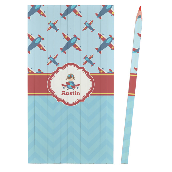 Airplane Theme Colored Pencils - Front View