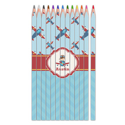 Airplane Theme Colored Pencils (Personalized)