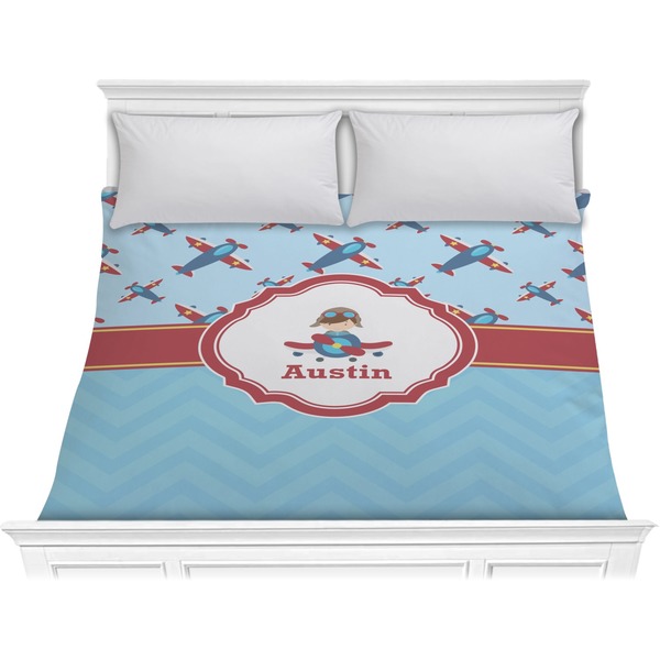 Custom Airplane Theme Comforter - King (Personalized)
