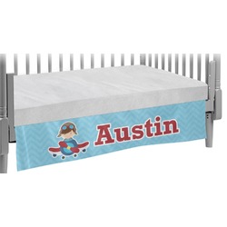 Airplane Theme Crib Skirt (Personalized)