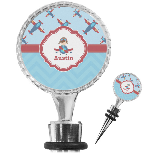Custom Airplane Theme Wine Bottle Stopper (Personalized)