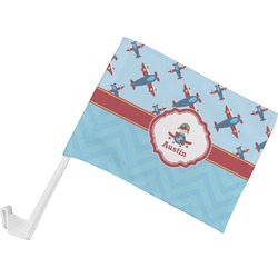 Airplane Theme Car Flag - Small w/ Name or Text