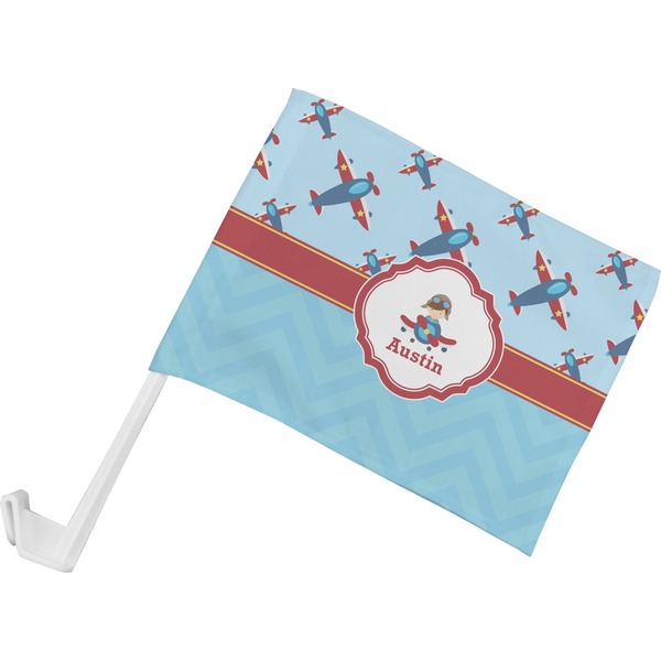 Custom Airplane Theme Car Flag - Small w/ Name or Text