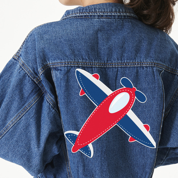 Custom Airplane Theme Twill Iron On Patch - Custom Shape - 3XL