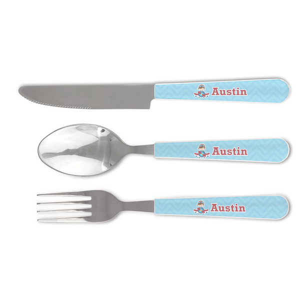 Custom Airplane Theme Cutlery Set (Personalized)