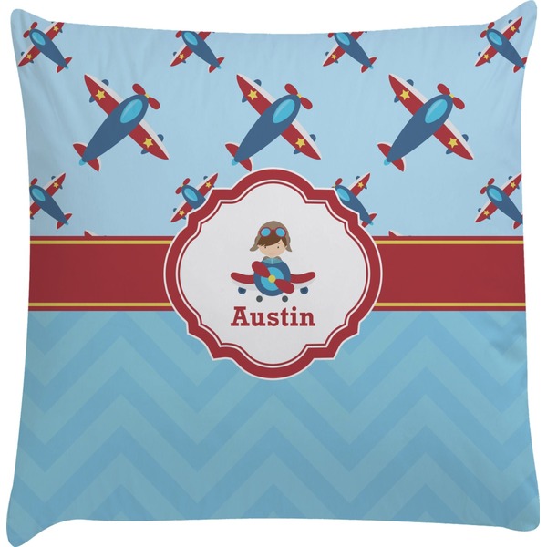 Custom Airplane Theme Decorative Pillow Case (Personalized)