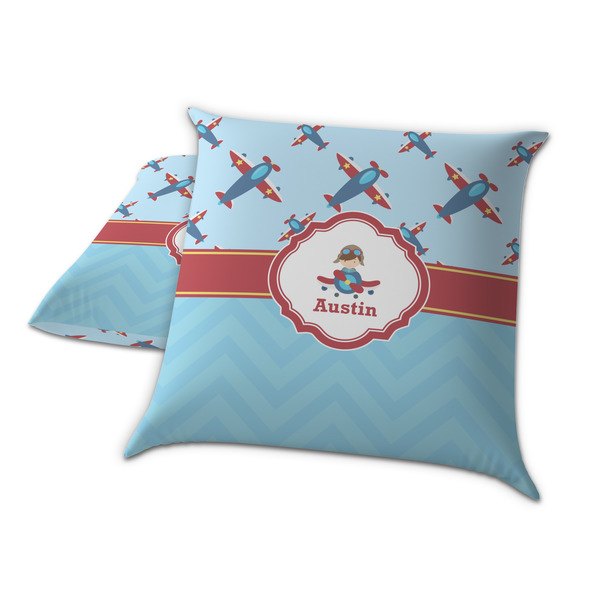 Airplane Theme Decorative Pillow Case - TWO