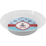 Airplane Theme Melamine Bowl (Personalized)