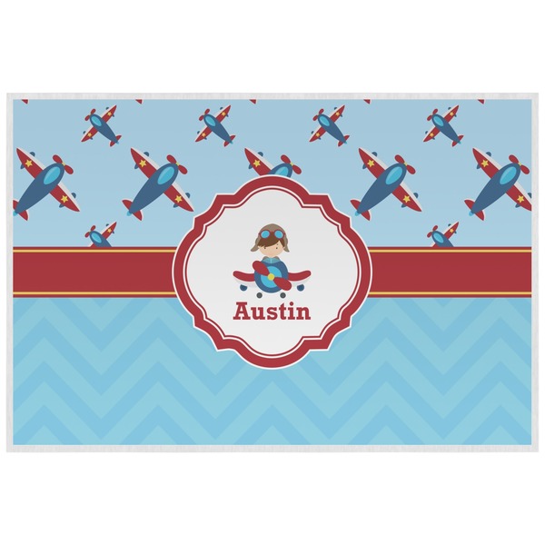 Custom Airplane Theme Laminated Placemat w/ Name or Text