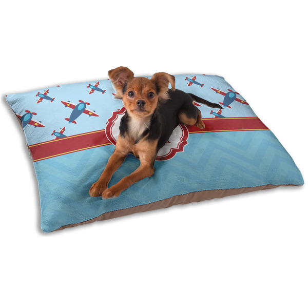 Custom Airplane Theme Dog Bed - Small w/ Name or Text
